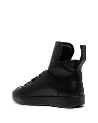 Baskets montantes en cuir noires Ann Demeulemeester