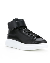 Baskets montantes en cuir noires Alexander McQueen