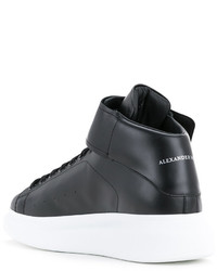 Baskets montantes en cuir noires Alexander McQueen