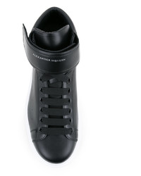 Baskets montantes en cuir noires Alexander McQueen