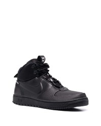 Baskets montantes en cuir noires Nike