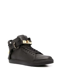 Baskets montantes en cuir noires Buscemi