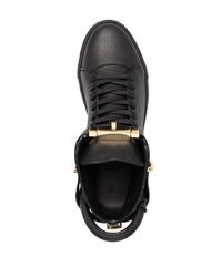 Baskets montantes en cuir noires Buscemi