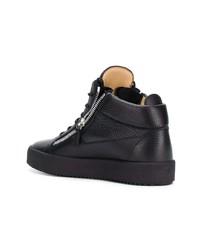 Baskets montantes en cuir noires Giuseppe Zanotti Design