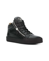 Baskets montantes en cuir noires Giuseppe Zanotti Design