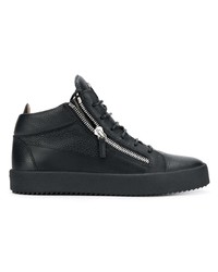 Baskets montantes en cuir noires Giuseppe Zanotti Design