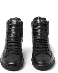 Baskets montantes en cuir noires Saint Laurent