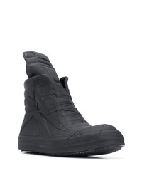 Baskets montantes en cuir noires Rick Owens