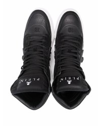 Baskets montantes en cuir noires Philipp Plein