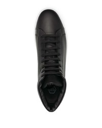 Baskets montantes en cuir noires Philipp Plein