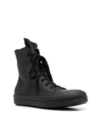 Baskets montantes en cuir noires Rick Owens DRKSHDW