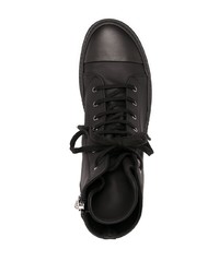 Baskets montantes en cuir noires Rick Owens DRKSHDW