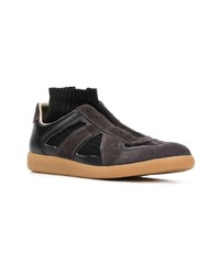 Baskets montantes en cuir noires Maison Margiela