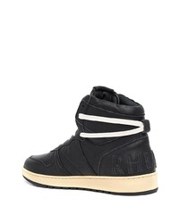 Baskets montantes en cuir noires Rhude