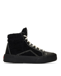 Baskets montantes en cuir noires Rhude