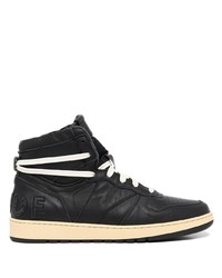 Baskets montantes en cuir noires Rhude