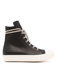 Baskets montantes en cuir noires Rick Owens