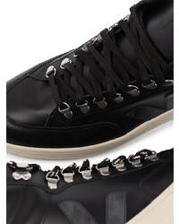 Baskets montantes en cuir noires Veja