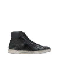 Baskets montantes en cuir noires Saint Laurent