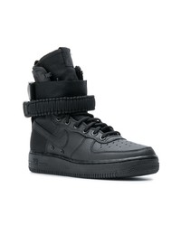 Baskets montantes en cuir noires Nike