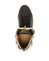 Baskets montantes en cuir noires Buscemi