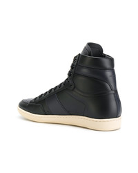 Baskets montantes en cuir noires Saint Laurent