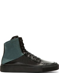 Baskets montantes en cuir noires Damir Doma