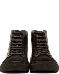 Baskets montantes en cuir noires Damir Doma