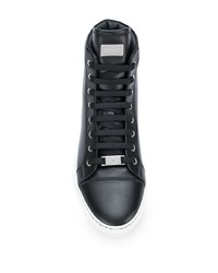 Baskets montantes en cuir noires Philipp Plein