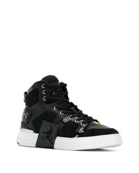 Baskets montantes en cuir noires Philipp Plein