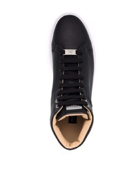 Baskets montantes en cuir noires Philipp Plein