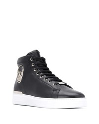 Baskets montantes en cuir noires Philipp Plein