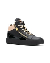 Baskets montantes en cuir noires Giuseppe Zanotti Design