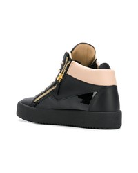 Baskets montantes en cuir noires Giuseppe Zanotti Design