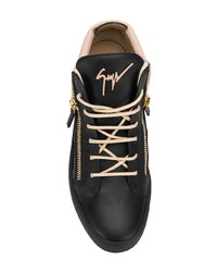 Baskets montantes en cuir noires Giuseppe Zanotti Design