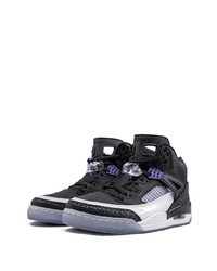 Baskets montantes en cuir noires Jordan