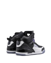 Baskets montantes en cuir noires Jordan