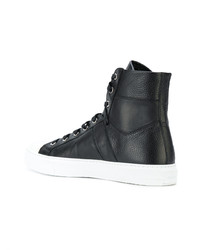 Baskets montantes en cuir noires Amiri