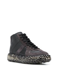 Baskets montantes en cuir noires Maison Margiela