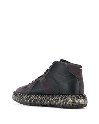 Baskets montantes en cuir noires Maison Margiela