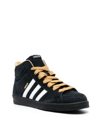 Baskets montantes en cuir noires adidas