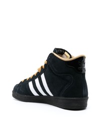 Baskets montantes en cuir noires adidas