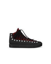 Baskets montantes en cuir noires Swear