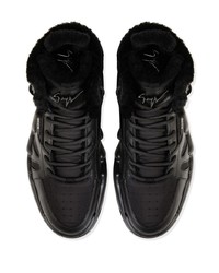 Baskets montantes en cuir noires Giuseppe Zanotti