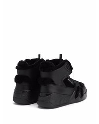 Baskets montantes en cuir noires Giuseppe Zanotti