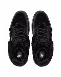 Baskets montantes en cuir noires Giuseppe Zanotti