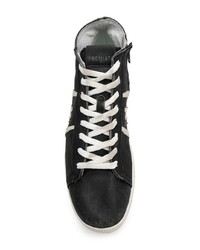 Baskets montantes en cuir noires White Premiata