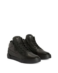 Baskets montantes en cuir noires Giuseppe Zanotti