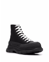 Baskets montantes en cuir noires Alexander McQueen