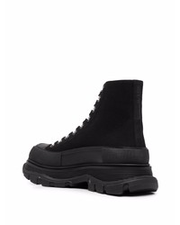 Baskets montantes en cuir noires Alexander McQueen